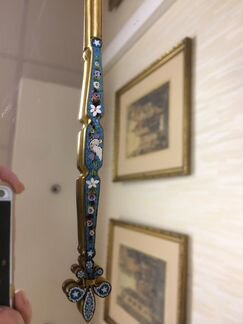 Ручка микромозаика антиквариат Италия перьевая сма