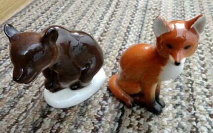 Статуэтки Медведь и Лиса, лфз