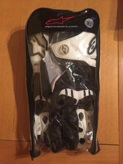 Мото перчатки Alpinestars GP PRO бело-чёрные