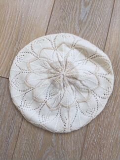 Берет ажурный шерсть новый