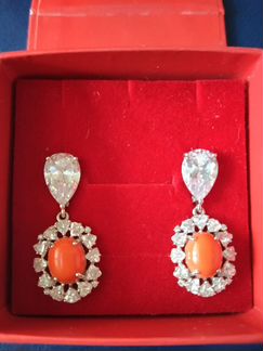 Серьги -подвески серебряные