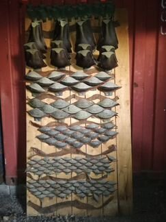 Чешуя (кора) и черенки листьев для искусств. пальм