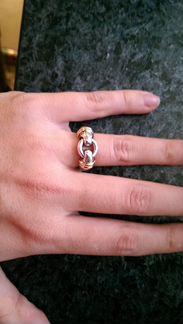 Кольцо Tiffany Co стерлинг серебро и 18K золото