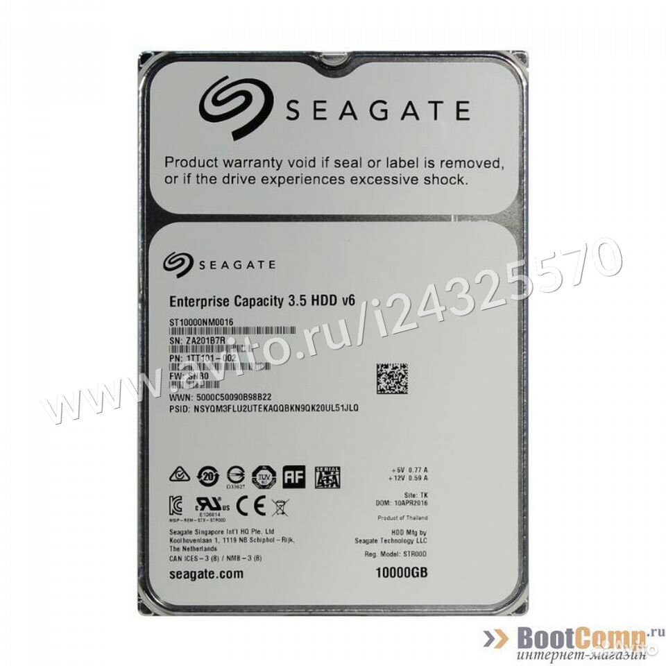  Жесткий диск 10000Gb (10TB) Seagate Exos X10 Enter  84012410120 купить 1