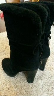 Полусапожки натур замша и мех