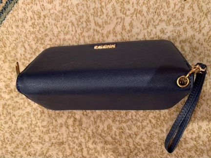 Кошелек-портмоне-клатч синий Baldinini Италия