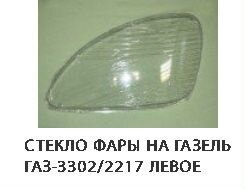 Стекло фары на Газель