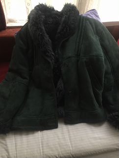 Женская полудубленка замшевая, р.48