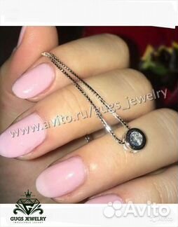 Золотой кулон подвеска с бриллиантом