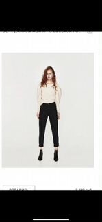 Джинсы zara чёрные mom fit 34.р