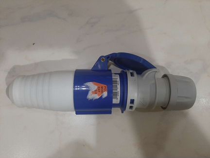 Вилка переносная 023, 2р+ре, 32а, 230в, ip44