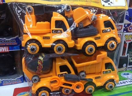 Машинки спецтехники 4 шт. в 1 упаковке