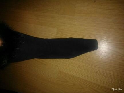 Зимние полусапожки с норкой и стразами 40-41раз