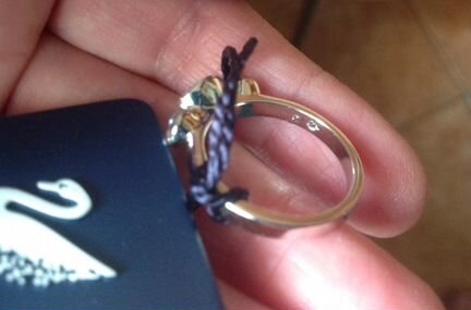 Кольцо(р.17,5) Swarovski.Клеймо,сертиф