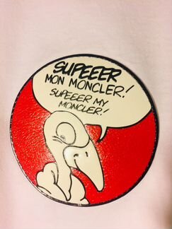 Футболка Moncler с аистом на груди XL