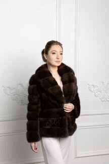Короткая шуба из соболя