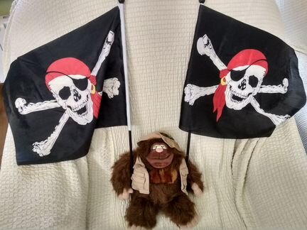 Флаг пиратский Весёлый Роджер, средний