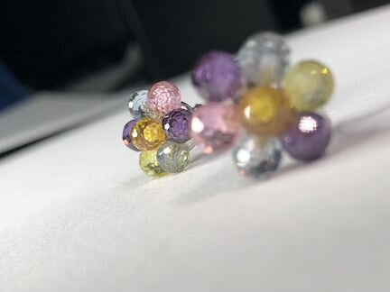 Серьги белое золото 585 проба