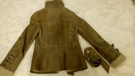 Дубленка (короткая) sagitta 42 размера, цвет серый