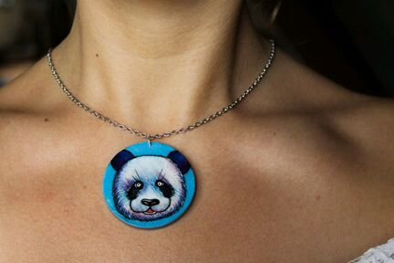 Кулон Панда ручной работы