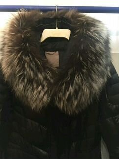 Пуховик Malinardi. Мех чернобурки