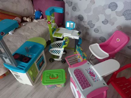 Кухня, магазин, стиральная машина, стульчик для ко