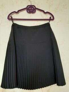 Юбка школьная, синяя, р.164