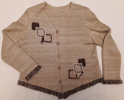 Льняная трикотажная кофта