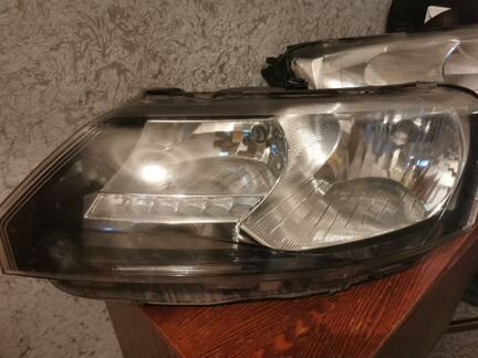 Фары галоген skoda rapid fl с лед дхо