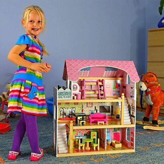 Новый Домик для кукольный Edufun с мебелью
