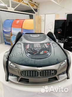 Пластиковая кровать NEO бмв графит