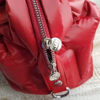 Женская дутая сумка Chanel болонь красная новая