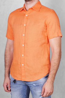 Льняная рубашка - Orange