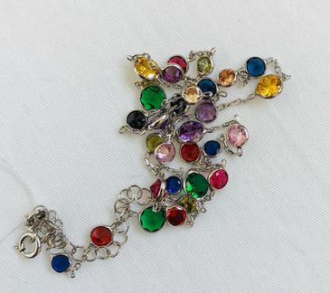 Комплект из колье и браслета Серебро 925 с циркона