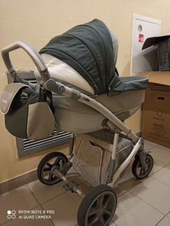 Коляска camarelo piro 2 в 1 белая