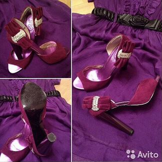 Замшевые босоножки/сабо Basic Editions