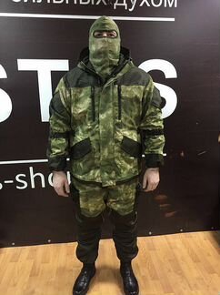 Костюм Горка 5 зеленый мох на флисе с молнией