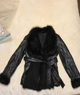 Куртка кожаная с мехом