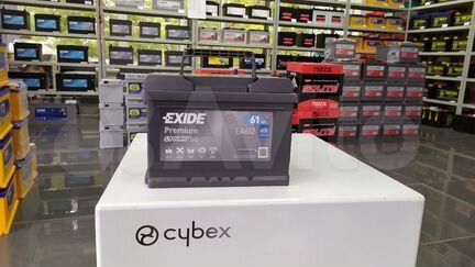 Аккумулятор 61Ah Exide 600A низкий обратный EA612