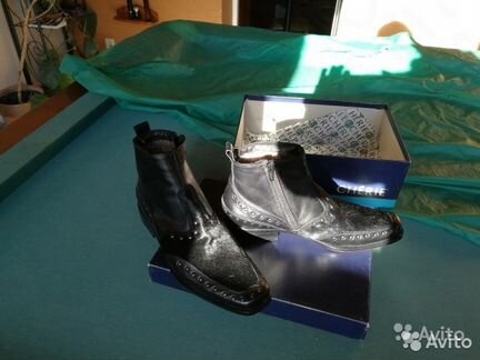Ботинки черные зимние Италия