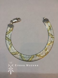 Браслет серебро Италия