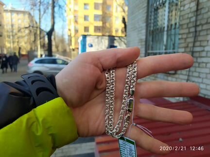 Бисмарк цепочка 50гр серебряный 925 проба, новая