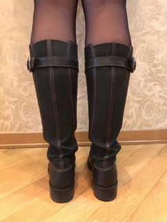 Сапоги кожаные Emporio Armani