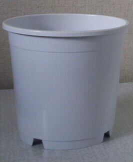 Горшки цветочные пластик зелёные, белый